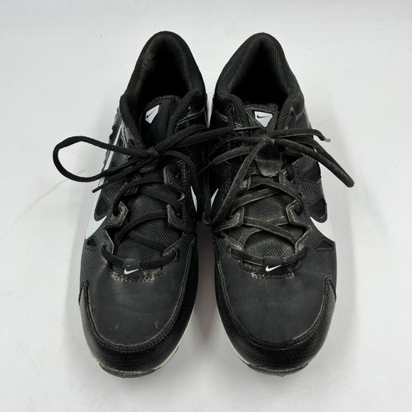 Nike Softball Cleats Womens 8.5 Black White 684680-010 Hyperdiamond Keystone - Picture 2 of 8